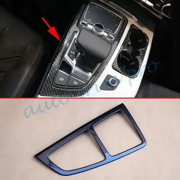 

Carbon Fiber Style Gear Shift Lever Frame Cover Decoration Parts Fit For Audi Q7 2016 2017 2018 Accessories Trim