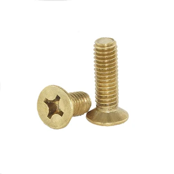 

20pcs M4 brass Phillips countersunk screws cross flat head screw mechanical bolts copper tooth bolt GB819 6mm-50mm long