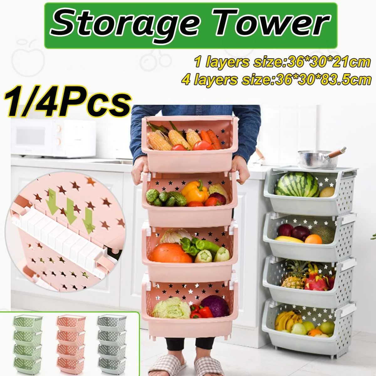 

Hot New 1/4 Tier Slide Out Storage Tower Kitchen Sundry Organize Shelf Holder Rolling Castor Trolley Spice Rack for Living Room