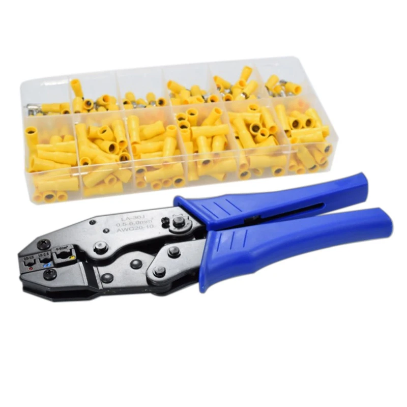 

4-6mm2 12-10 AWG Tube Sheath Terminal Crimping Pliers Crimping Hand Tool 30J