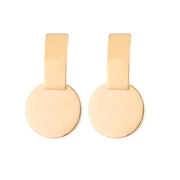 FNIO Fashion Vintage Earrings For Women Big Geometric Statement Gold Metal Drop Earrings 2020 Trendy Earings Jewelry Accessories LNIE675-1
