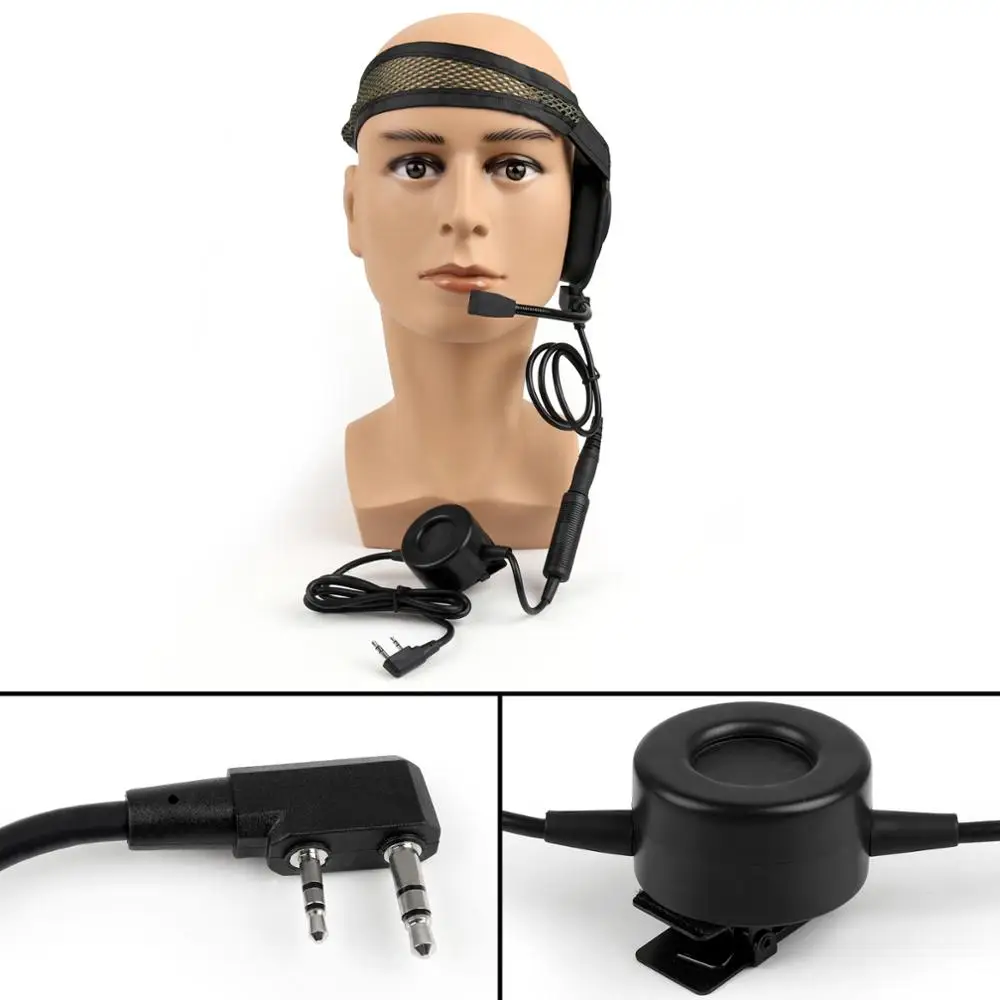 Artudatech 1 шт. 2Pin HD01 Z-Tactical Bowman Elite гарнитура Водонепроницаемая PTT для Kenwood Radio |