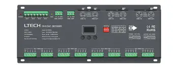 

32CH DMX-PWM Decoder;RGB/RGBW Decoder 32Channel DMX DecoderDC12-24V input;3A*32CH XLR-3/RJ45 Green Terminal Port