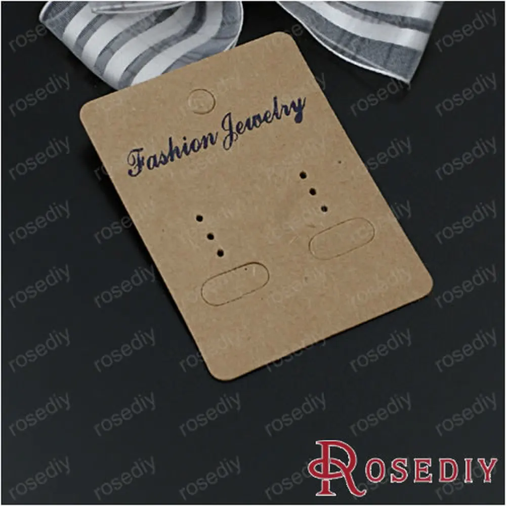 

Wholesale 67*50mm Light Brown Paper Card +Plastic Pouch Packing bags for Earrings Diy Jewelry Findings 100 sets(JM5921)