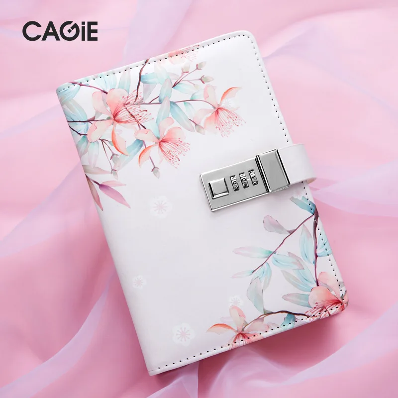 

Simple with Lock Diary Kawaii PU Leather Password Notebook Travel Journal Note Book Luxury DIY Agenda Planner Organizer Notepad