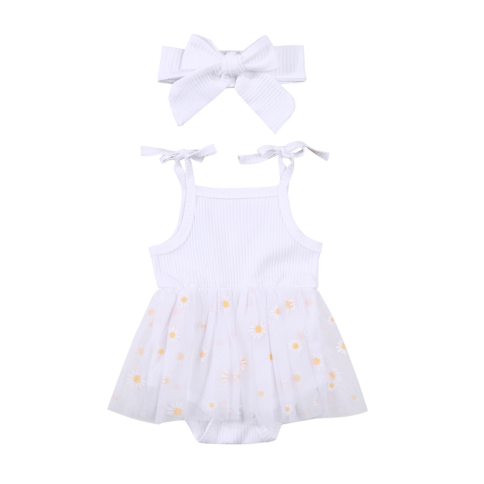 baby clothes cheap Fashion Newborn Baby Girls Ruffle Lace Floral Romper Jumpsuits Headband 2pcs Outfits Summer Set Baby Infant Clothes Baby Bodysuits Fur Baby Rompers