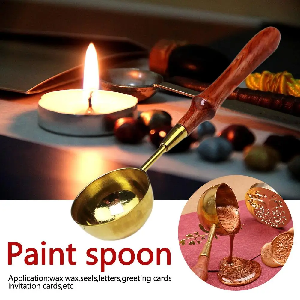 

Spoon Tool Stove Pot For Wax Seal Stamp Candle/Anti Stamp Sealing Wax Spoon Beads Sticks Warmer Wax Sticks Melting Glue Furnace
