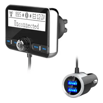 

Bluetooth FM Transmitter Wireless FM Modulator Mp3 Player Handsfree Car Charger T8WF