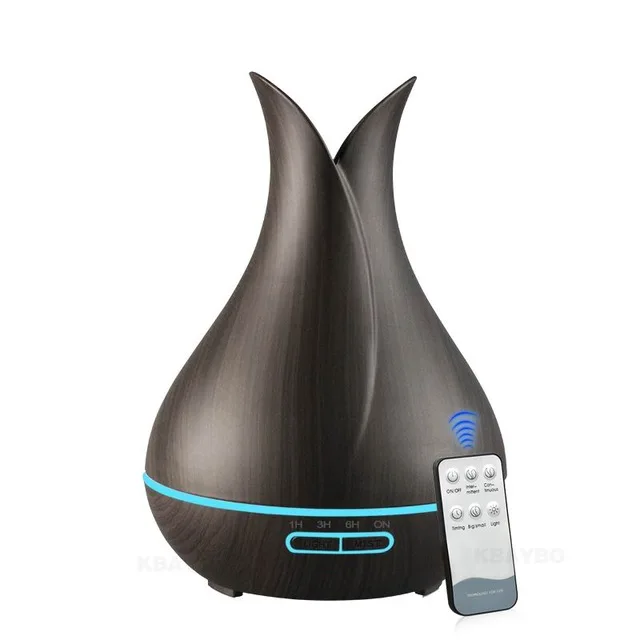

Ultrasonic Air Humidifier electric Aroma air diffuser Essential Oil Diffuser Wood Remote Control Mistmaker for home 400ml
