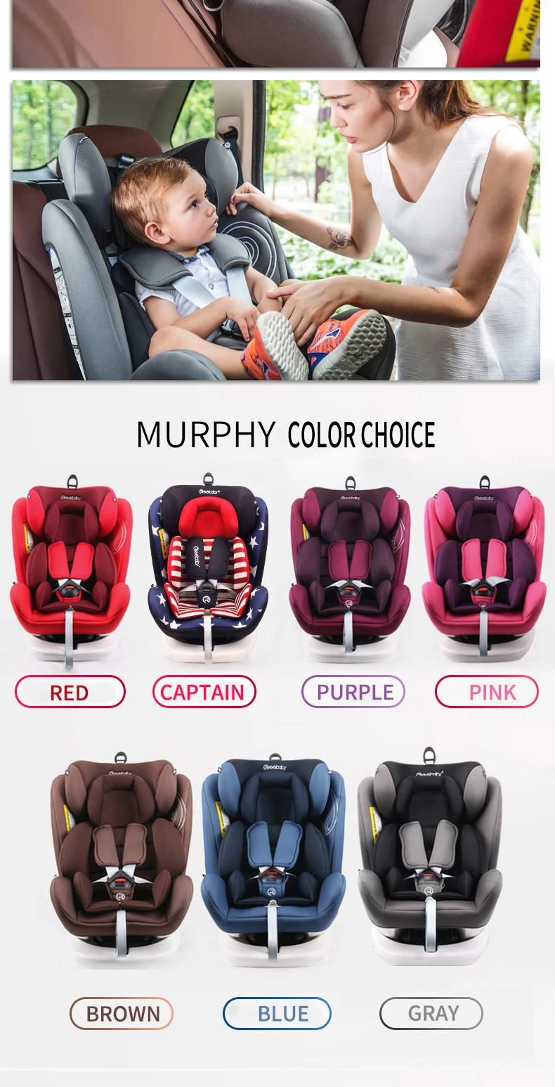 Reebaby 926 (grey) Children Car Safety Seat Adjustable Sitting and Lying Kids safety belt Booster Seat