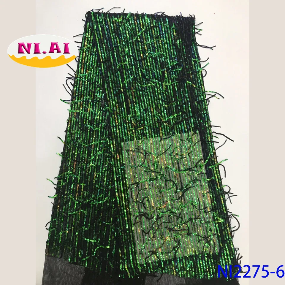 NANI2275-1, Золотая кружевная ткань, нигерийское кружево Tissu для шитья одежды, хорошее качество, Африканское Сетчатое кружево с пером, французское кружево