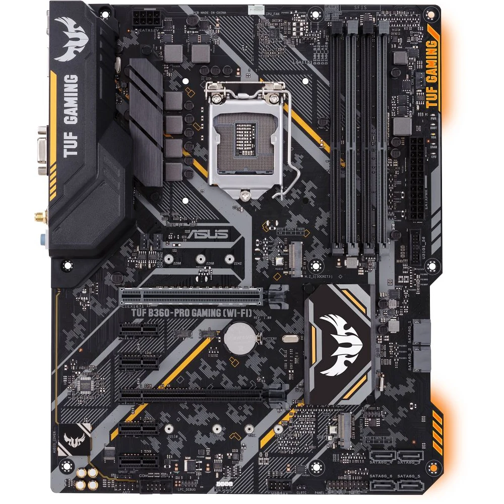 Motherboard Asus TUF B360-PRO GAMING(WI-FI) Soc-1151v2 Intel B360 4xDDR4 ATX AC'97 8ch(7.1) G