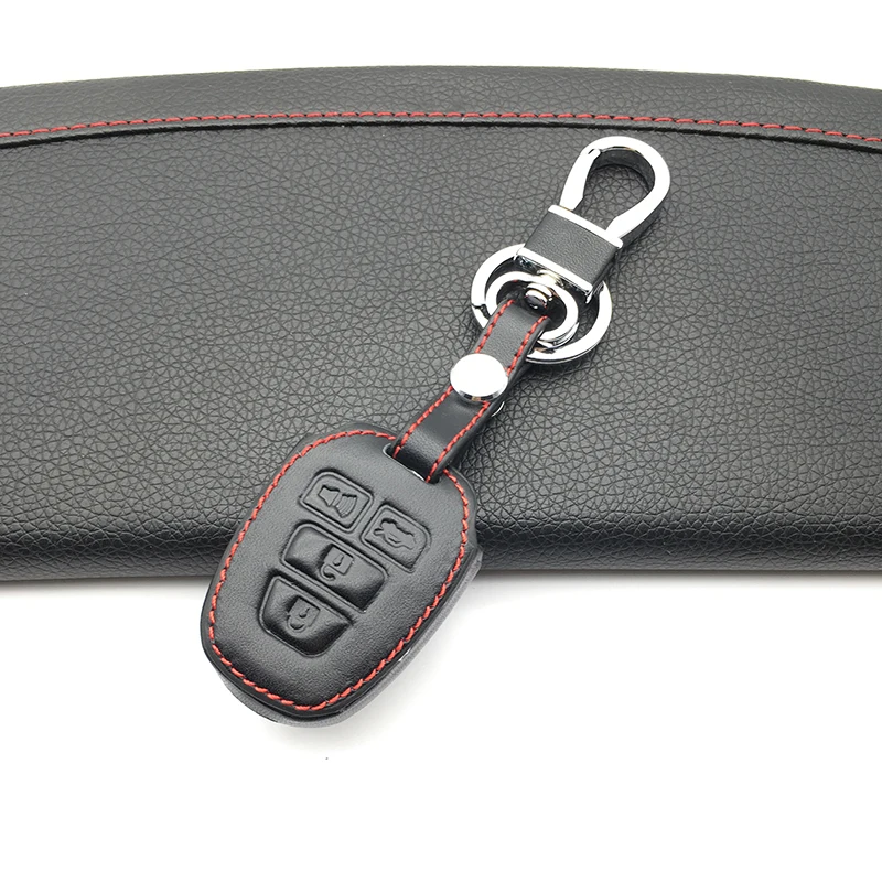 Кожаный чехол для автомобильного ключа Toyota Highlander Camry Corolla RAV4 Vios Prius C 2012 2016 2017
