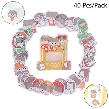 

40Pcs Cute Boxed Stickers Planner Scrapbooking Stationery Diary Stickers Label