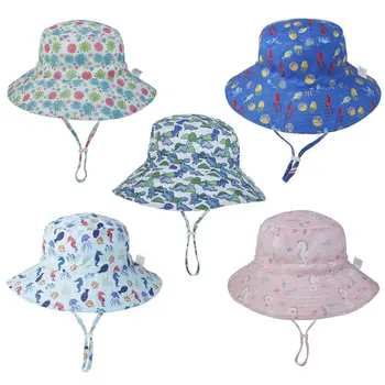 

Baby Sun Cap Cute Cartoon Protective Cap Summer Beach Floppy Bucket Hat for Infants Kids Boys Girls