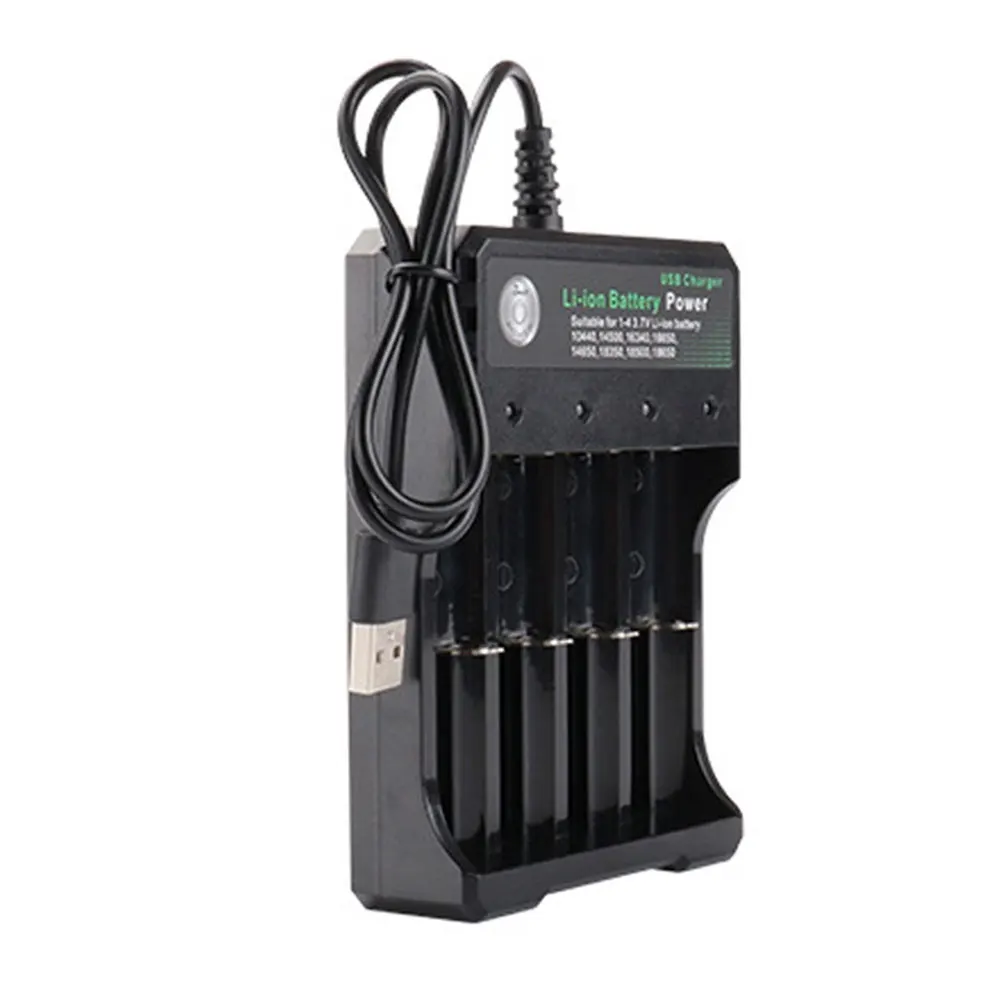 18650 зарядное устройство Черный 2 слота переменного тока 110 В 220 В двойной для 18650 зарядки 3,7 в перезаряжаемая литиевая батарея