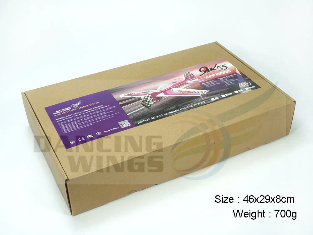 Planeur RC 2.4G 3CH avec gyroscope, noir/blanc, 46cm