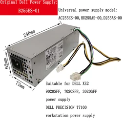Alimentation pour ordinateur Dell B255ES 01 AC255ES 00 H D L255AS 00 YH9D7, 8 broches + 4 broches, Original, XE2 9020SFF, 7020SFF, 3020SFF 