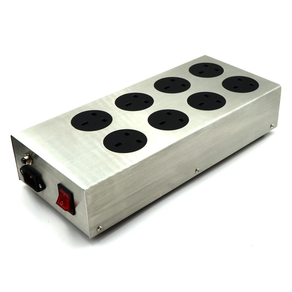 Monosaudio UK800 HiFi мощность фильтр завод Великобритании Разъем 8 способов AC мощность кондиционер Audiophile Мощность очиститель