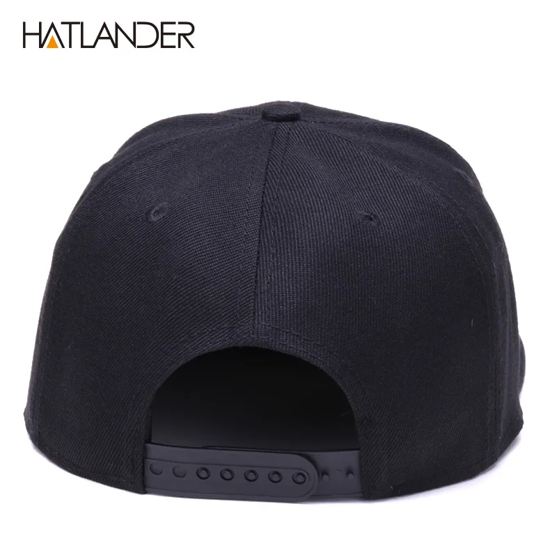 HATLANDER, оригинальные черные бейсболки, облегающие мужские кепки, 6 панелей, Кепка в стиле хип-хоп, модные спортивные шапки, бейсболка с вышивкой, шапка
