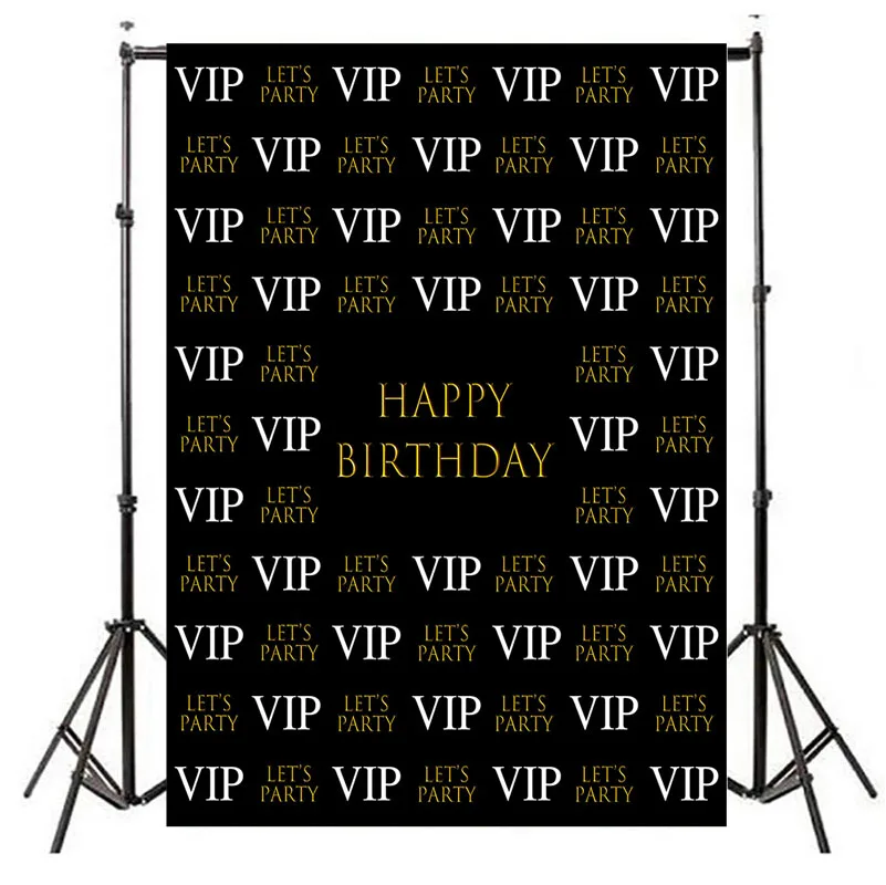 NeoBack VIP с днем рождения фотографии фонов Повтор шаг VIP фон для фото черный фото фон