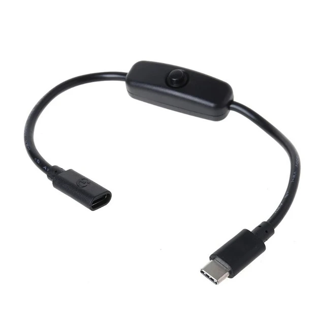 Cable USB vers USB-C pour Raspberry PI4 avec interrupteur