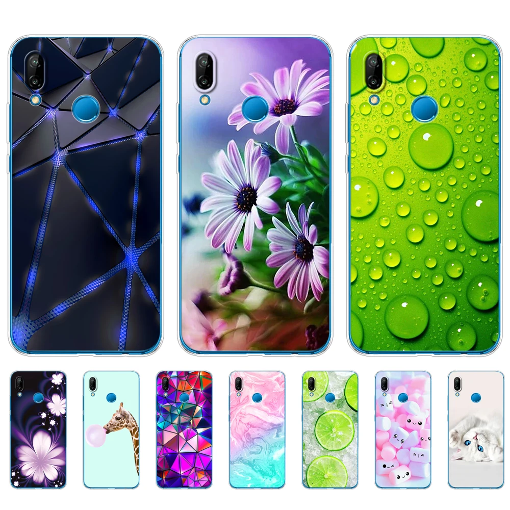 Силиконовый чехол для huawei Nova 3 3i 3e мягкий из ТПУ Nova3 nova3i INE-LX2 INE-LX9 задняя крышка