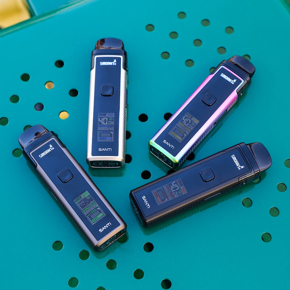 Набор для вейпа Smoant SANTI Pod 1100 мАч 3 5 мл с цветным экраном 0 96 дюйма|Системы