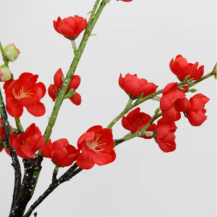 10P Поддельные короткий стебель Wintersweet(4 стебля/шт) 21,6" длина имитация весенний цветок сливы для дома Свадебные Декоративные цветы