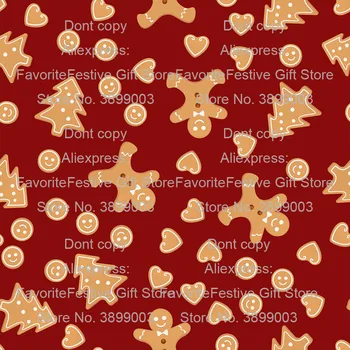 

Merry Christmas Cartoon rayon Cotton spandex Fabric Gingerbread dot Fabric Patchwork Textile Baby Cloth Dress handmade fabric