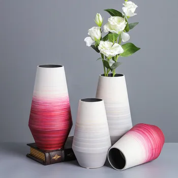 

amazon wish ceramic craft vase gradient color painted flowers, Chinese style furnishing articles can be customized