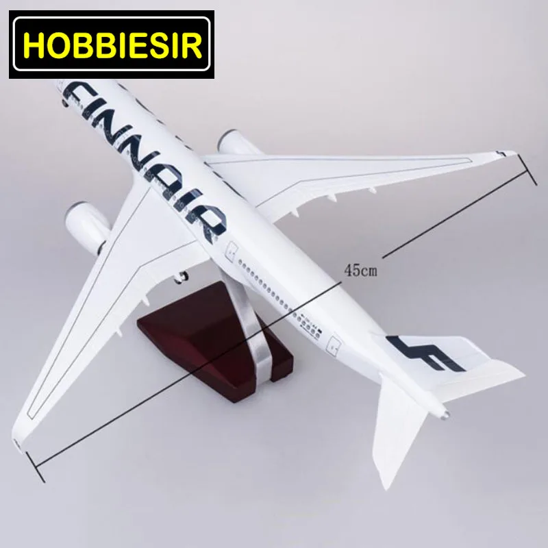47 см 1/142 масштаб самолет Airbus A350 FINNAIR авиакомпания модель самолета W свет и колесо литье под давлением пластиковые смолы игрушечные самолеты