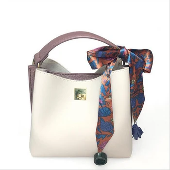 

2020 New Women's Bag Simple Fashion Handbag Solid Color Bucket Bag Shoulder Bag Large Capacity Messenger Bag Ladies Bag