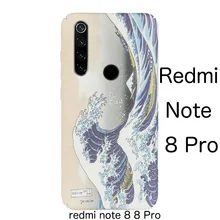 Funda protectora para XIAOMI redmi note 8 Pro, funda rígida con relieve artístico japonés Kanagawa wave