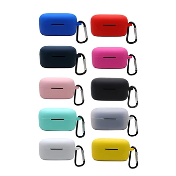 

Silicone Earphone Case for AKG N400NC Wireless Bluetooth Headset Shockproof Protective Case Cover Storage Bag with Carabiner