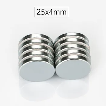 

RKZCT 25x4mm Practical Multifunction NdFeB Magnet 10pcs 20pcs 30pcs Round Magnetic Disc Permanent Magnets For Tool Suspension