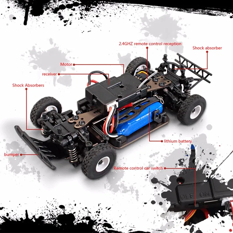Wltoys K999 Радиоуправляемый автомобиль 1:28 внедорожник 2 4 ГГц Электрический 4WD привод