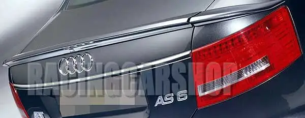 RS6 TYPE 3PCS TRUNK BOOT LIP SPOILER FOR AUDI A6 C6 2007-2011