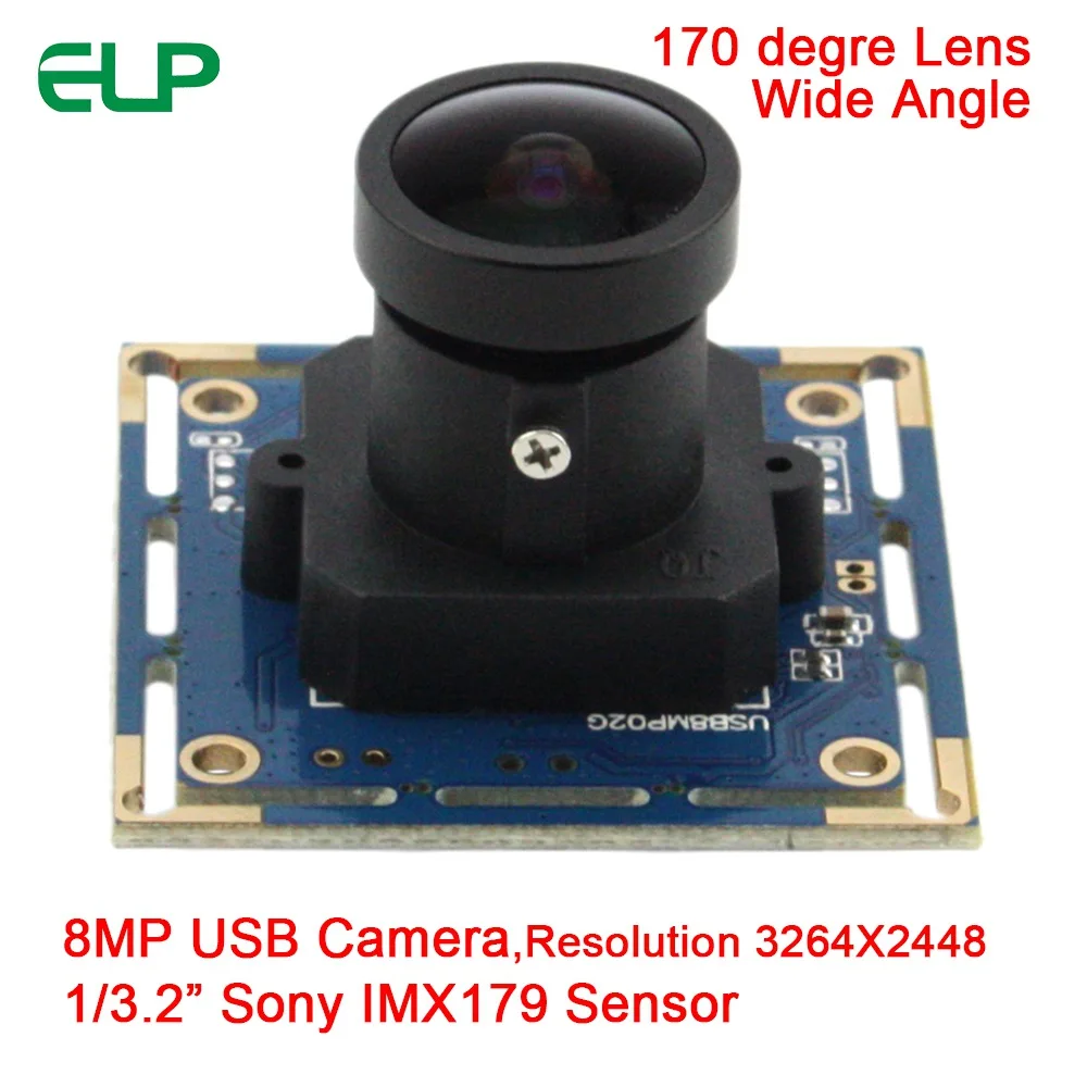 ELP 170 градусов широкоугольный USB2.0 машина видения HD 8MP IMX179 CMOS камера для торгового