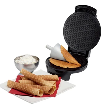 

1Pc Ice Cream Cone Machine Baking Pan Electric Crispy Egg Roll Maker Omelet Pancake Machine DIY Ice Cream Cone Machine Black