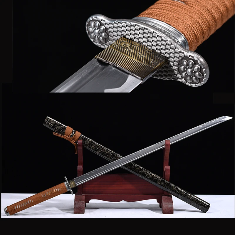 Handmade Full Tang Japanese Katana Taichi Sword 1045 carbon steel Sharp edge wooden Sheath home decor