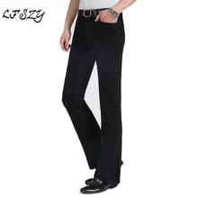 Мужские повседневные брюки осень и зима новые толстые мужские черные повседневные брюки вельветовые брюки мужские свободные вельветовые брюки FIare