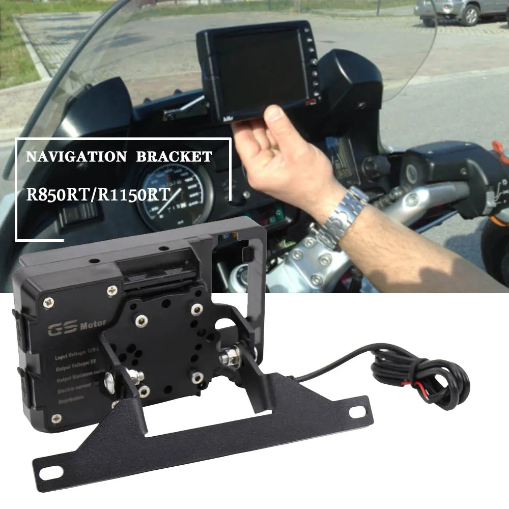 NEW Motorcycle Phone Stand Holder GPS Bracket Phone Holder USB FOR BMW R 850/1150 RT R1150RT R850RT handlebar riser for bmw r850 r r1100r r1100rt r1150rt r1200rt motorcycle handle bar riser mount bracket for r 1100 1150 1200 rt