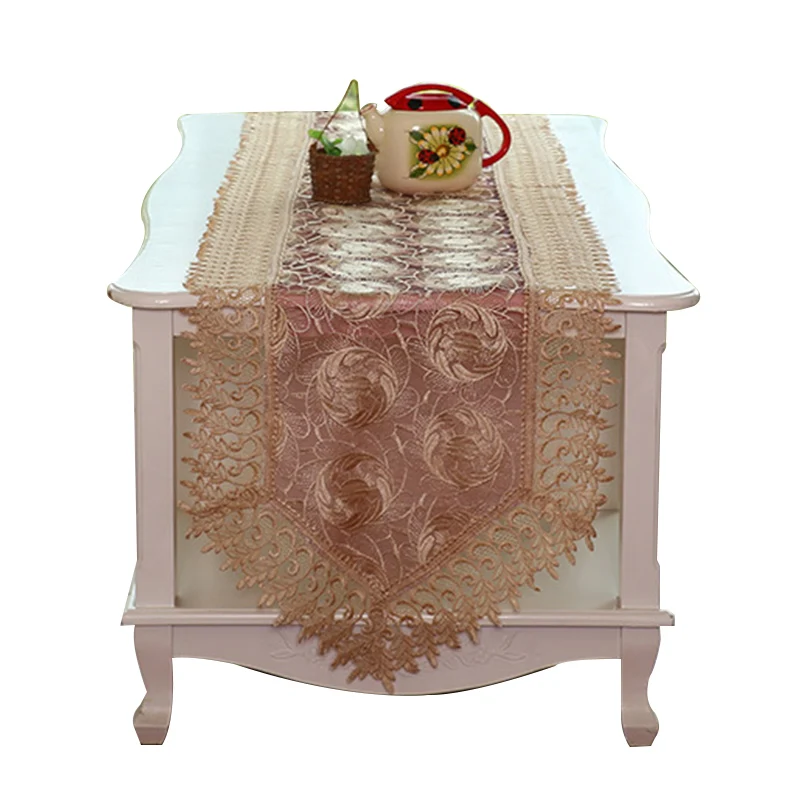 2021 New Arrival Table Runner Embroidered Tea Lace Cloth Cover Towel Christmas Home Tablecloth Placemat Wedding Decor | Дом и сад