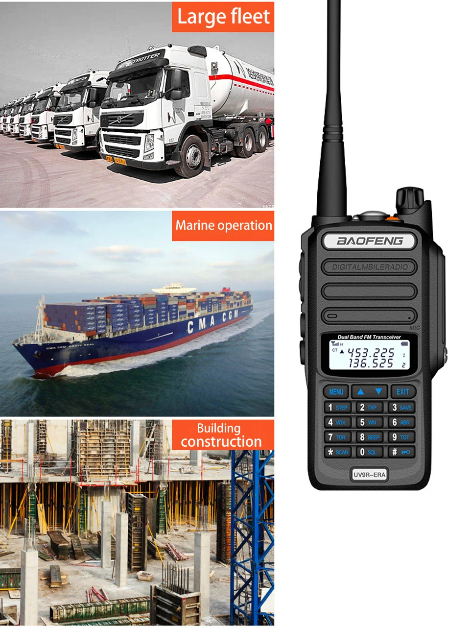 Two Way Radio Walkie Talkie 30km Long Range Baofeng UV-9R ERA