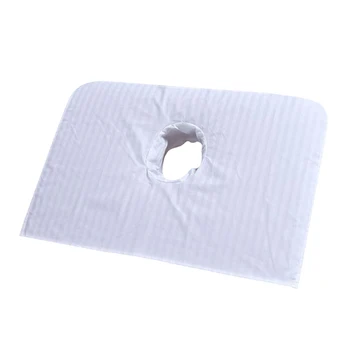 

50x70cm Hotel Massage Bed Sheet Sectional Satin Strip Towel for Face Breath Hole SPA Massage Bed Cover Salon Sheets