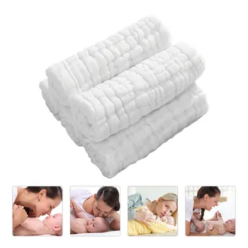 

5Pcs Cotton Diaper Soft Chic Safe Fine Burp Cloth Nappy Baby Pad Bib