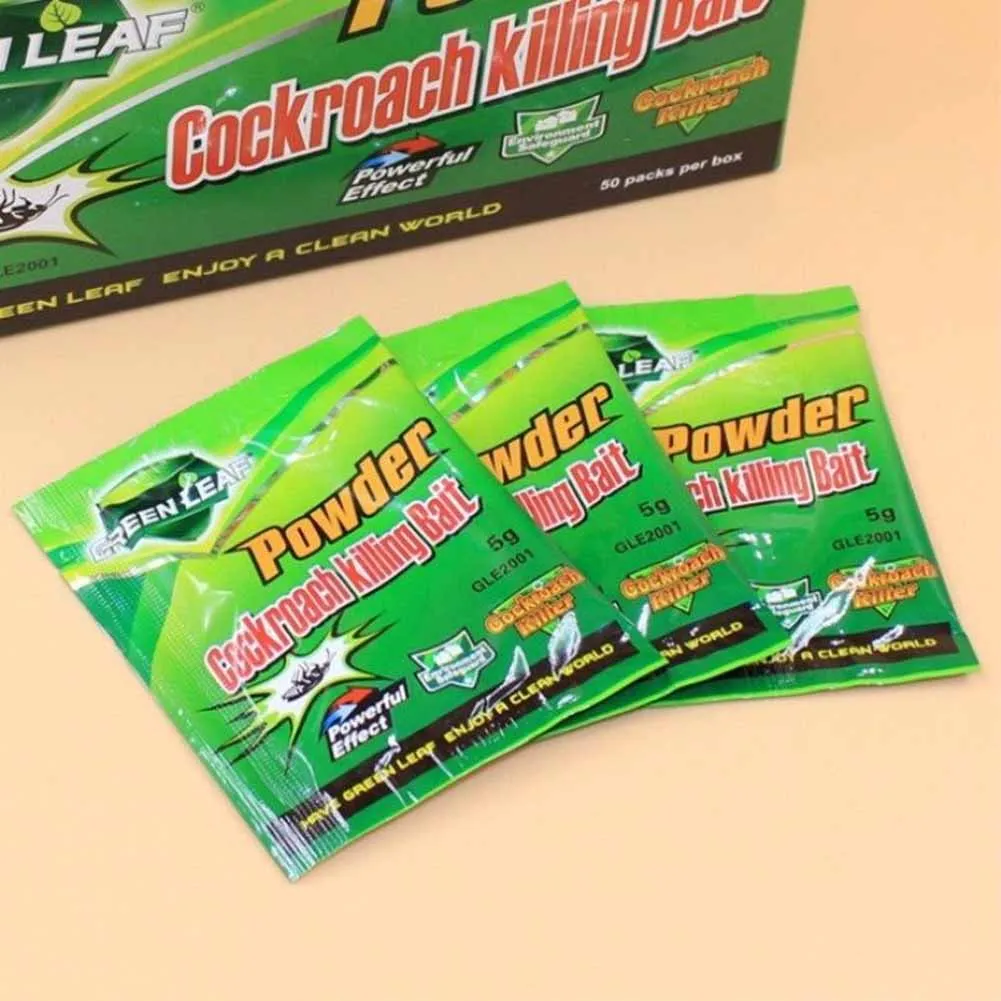 10 упаковок Зеленый лист порошок убийца тараканов приманка отпугиватель ловушка для уничтожения вредителей контроль DNJ998