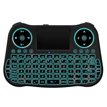 

2.4G Air Mouse Mini Keyboard Remote Control Battery Powered Rainbow Backlight Desktop Plug And Play External Rechargeable