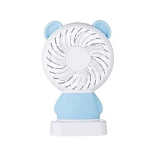 Мультяшный медведь, мини-вентилятор с питанием от аккумулятора, зарядка от usb, подходит для работы в офисе и путешествий на открытом воздухе, время работы до 2-3 часов